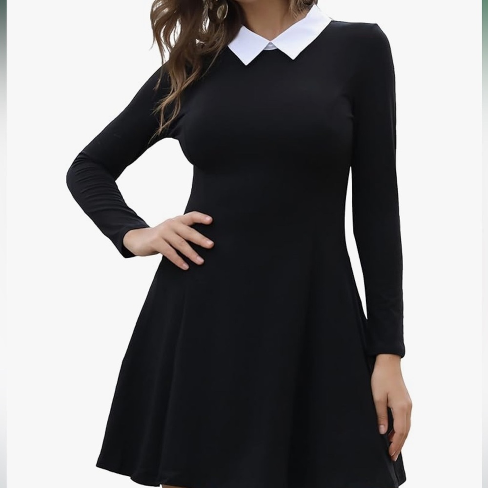 Long sleeve mini flare dress